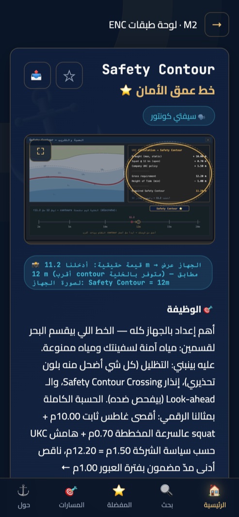 بطاقة Safety Contour